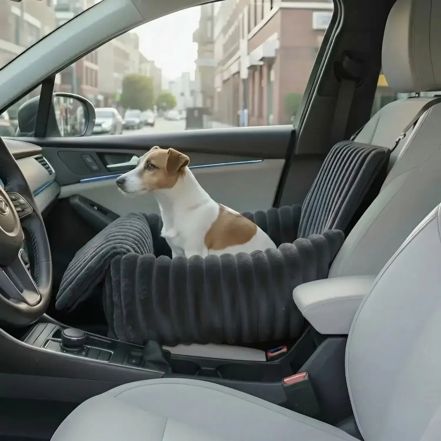 MrFluffyFriend® - Säker och mysig bilbädd för hund