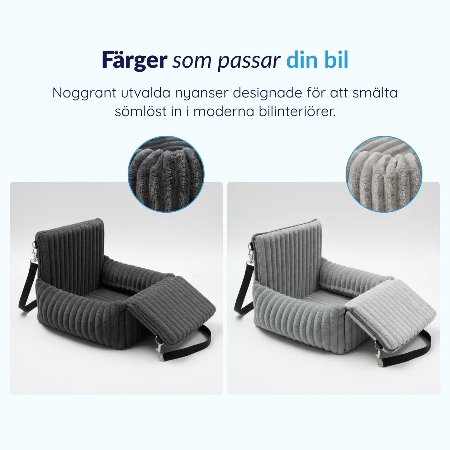 MrFluffyFriend® - Säker och mysig bilbädd för hund