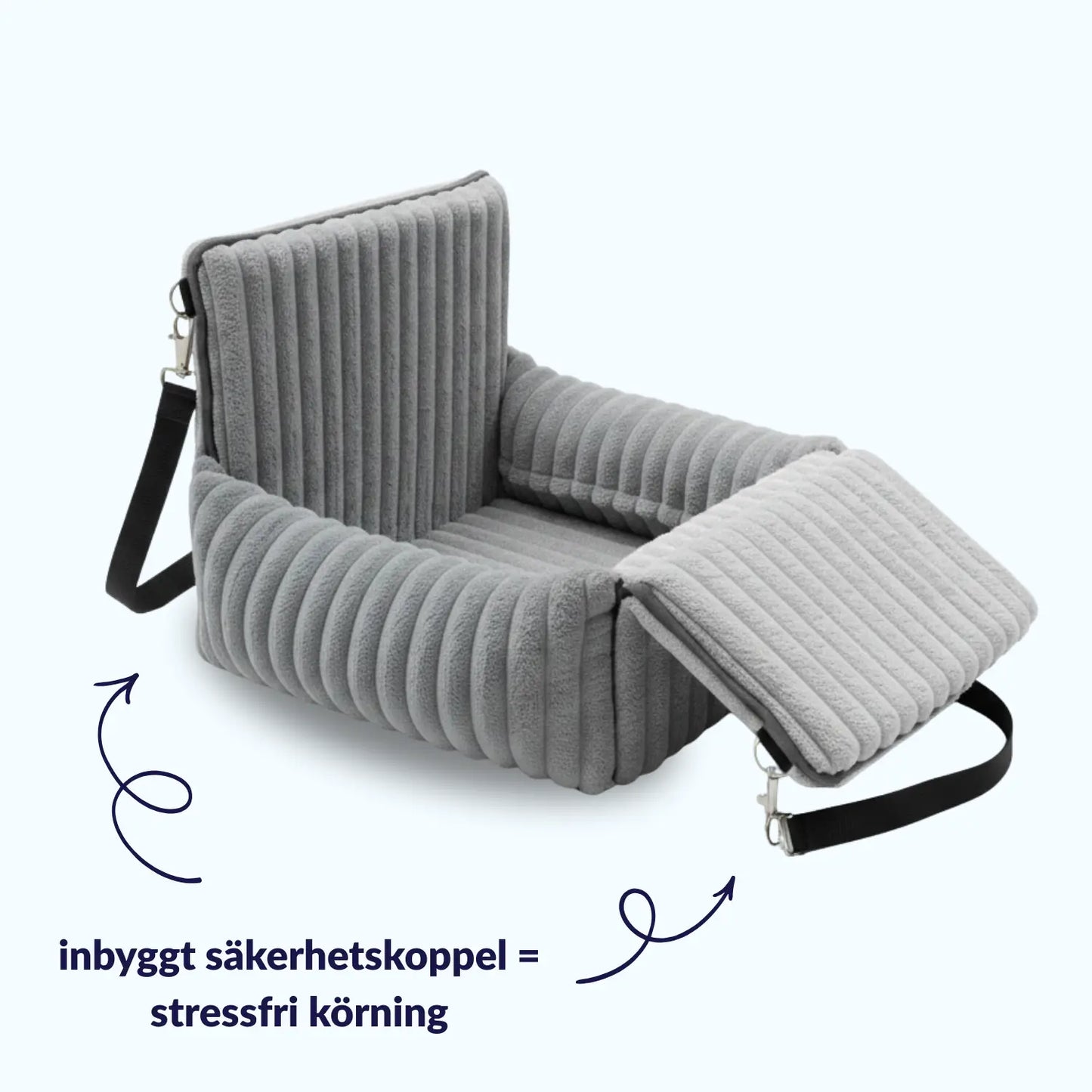 MrFluffyFriend® - Säker och mysig bilbädd för hund