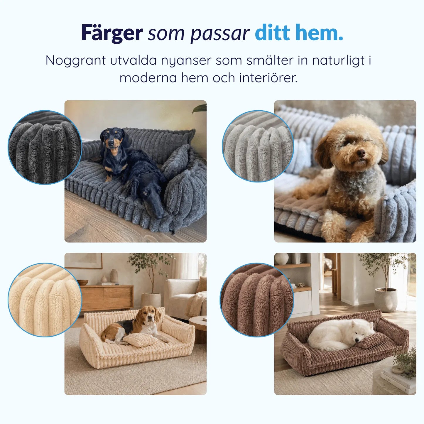 MrFluffyFriend® - Ortopedisk tvättbar hundsoffa
