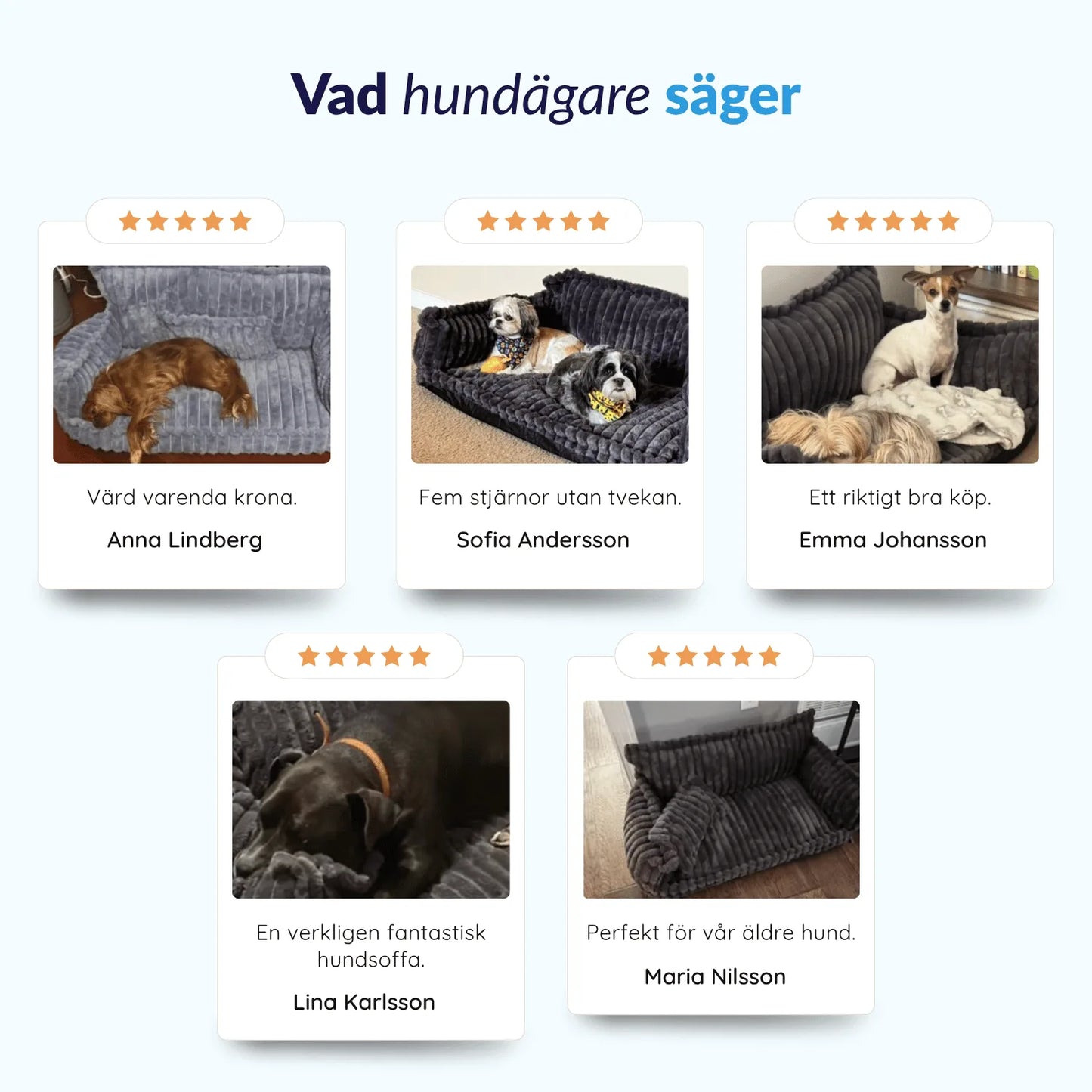 MrFluffyFriend® - Ortopedisk tvättbar hundsoffa