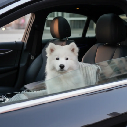 MrFluffyFriend® - Säker och mysig bilbädd för hund